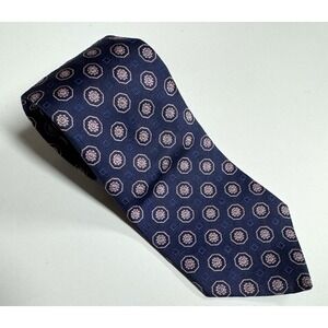 Brooks Brothers Makers Merchants Silk Tie Made In USA Blue‎ Floral Print